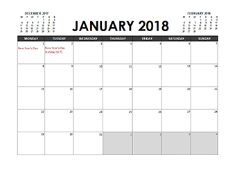 Free Printable 2018 Singapore Calendar Templates with Holidays