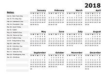 calender yearly