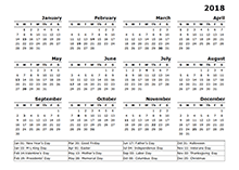 calender yearly