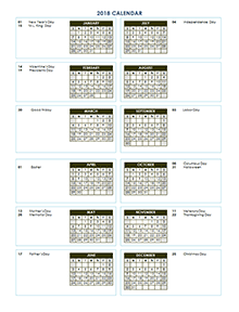 annual calendar