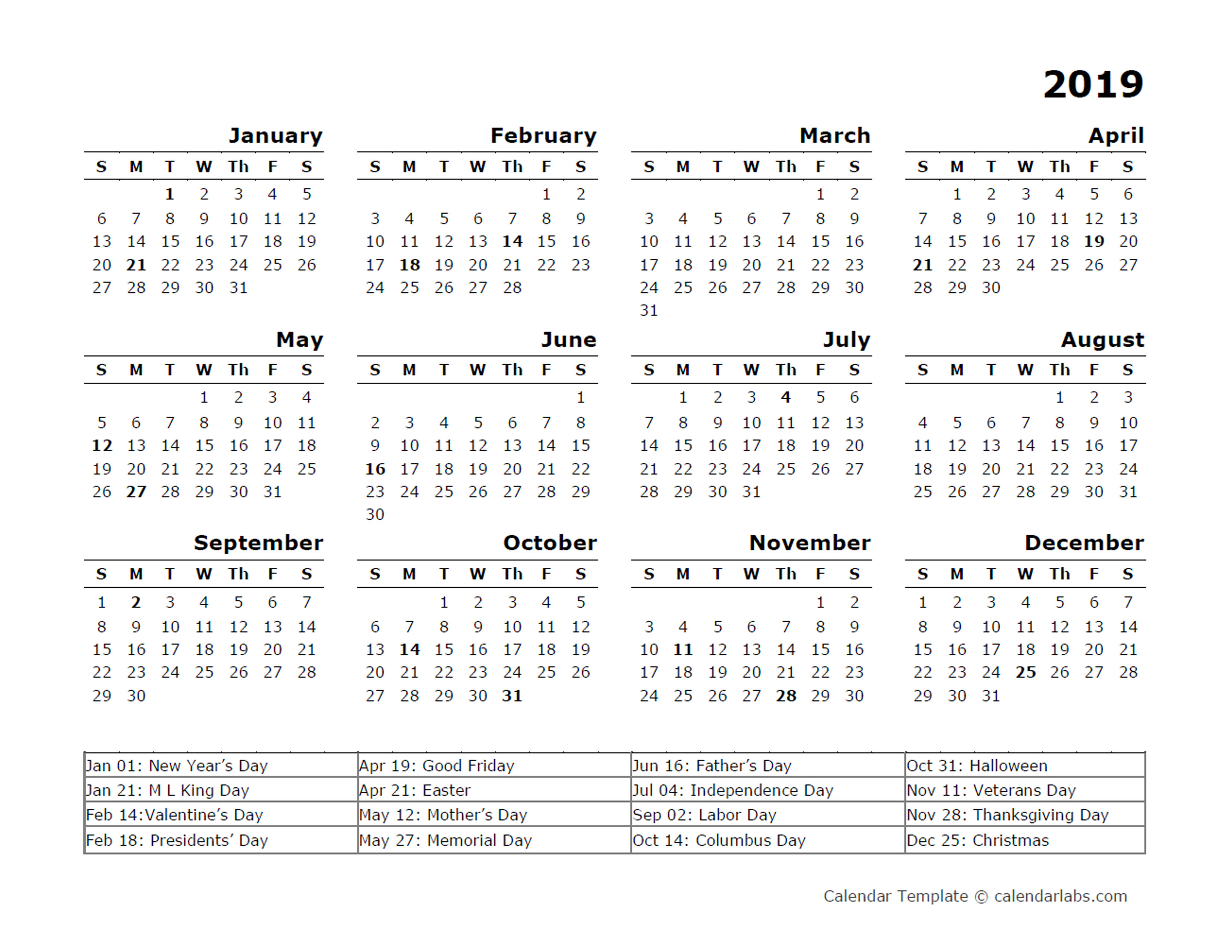 2019-yearly-calendar-printable-templates-holidays-pdf-word-excel-images