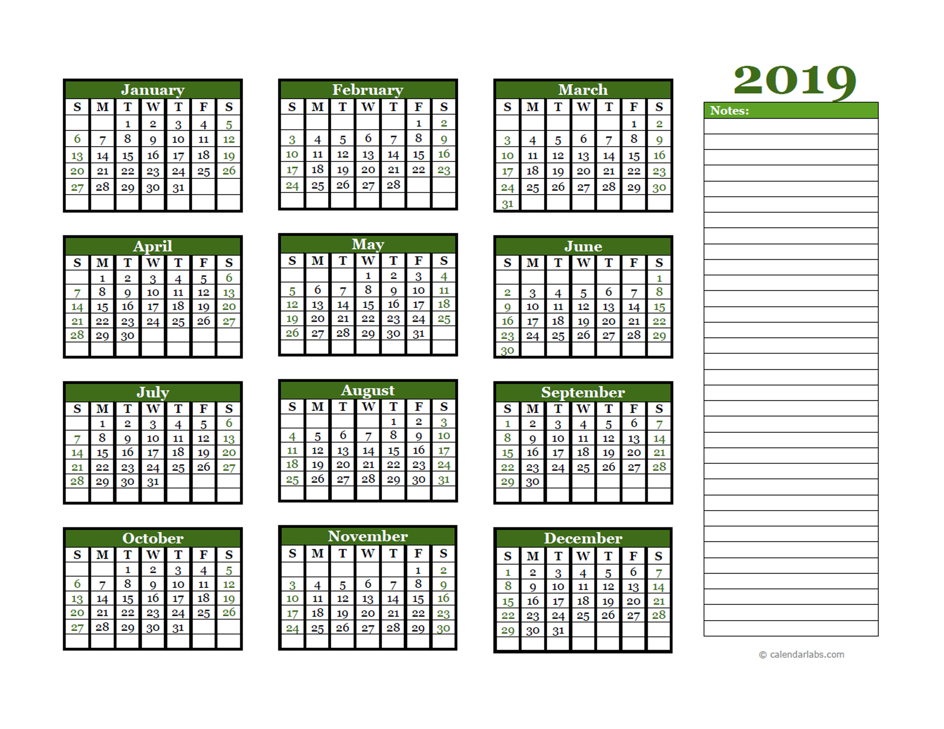 2019-yearly-calendar-with-blank-notes-free-printable-templates