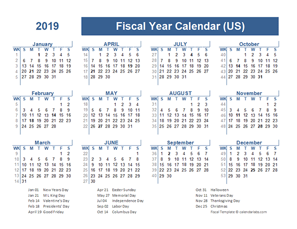 2019 USA - Free Printable