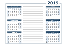 two year calendar template 2019 and 2020 free printable templates