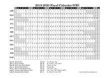 2019 Fiscal Year Calendar