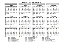 2019-2020 Fiscal Calendar UK Template