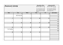 free 2019 monthly calendar download printable calendar templates