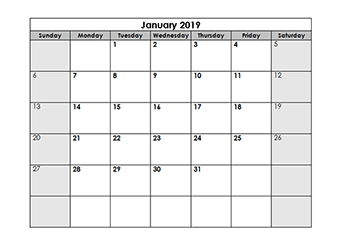 Plain Calendar Template from www.calendarlabs.com