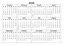 2019 Yearly Calendar Template from www.calendarlabs.com