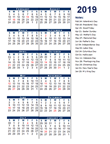 2019 Fiscal Period Calendar 4-4-5