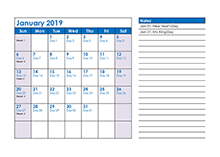 2019 Julian Date Calendar