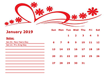 2017 calendar template kindergarten kids