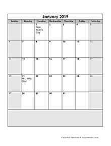 big squares calendar april and may 2021 2019 Calendar Template Large Boxes Free Printable Templates big squares calendar april and may 2021