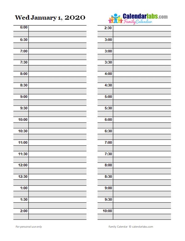 Printable Daily Planner Template In 2020 Daily Planner Template Gambaran