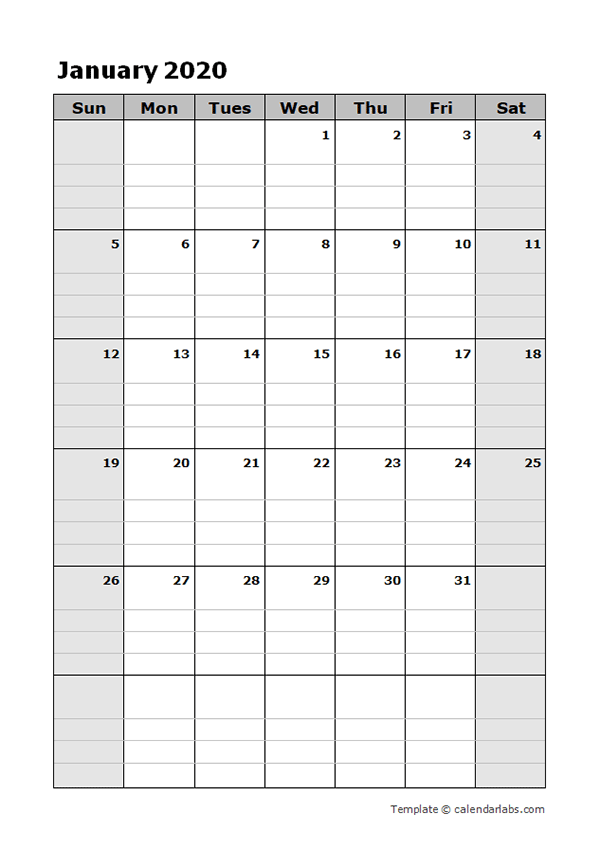 Blank Daily Calendar Template from www.calendarlabs.com