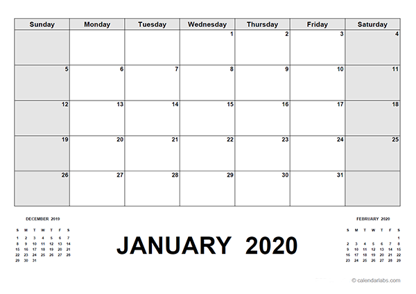 2020 Calendar with Pakistan Holidays PDF