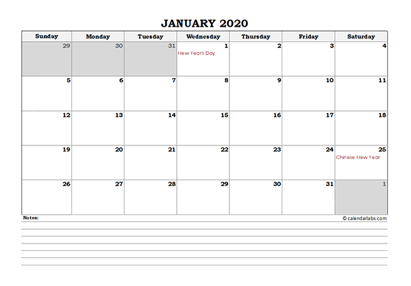 2020 Excel Calendar Planner Indonesia