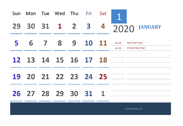 2020 indonesia Calendar for Vacation Tracking