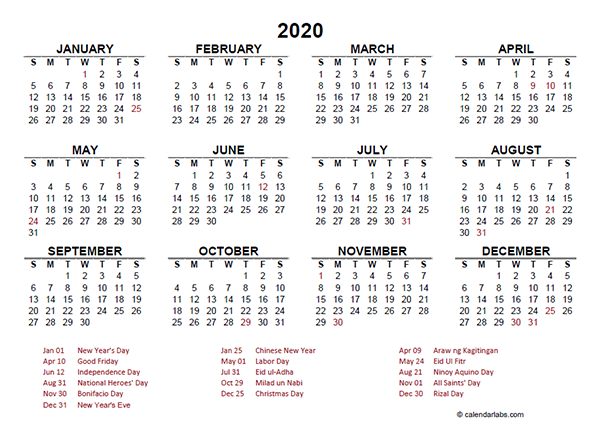 View 2021 Calendar Philippines With Holidays Printable Hd Pictures