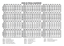 2020 Fiscal Calendar Template Starts at April