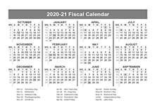 2020 Fiscal Year Quarters Template