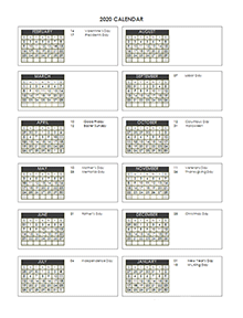 2020 Accounting Close Calendar 4-4-5