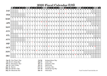 2020 Fiscal Calendar USA