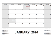 2020 Calendar With Holidays PDF