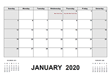 2020 Calendar with New Zealand Holidays PDF