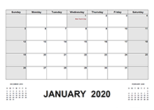 2020 Calendar with Thailand Holidays PDF