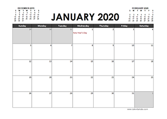 2020 Calendar Planner Canada holidays