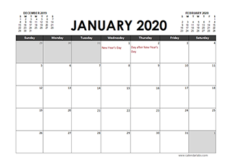 2020 Calendar Planner New Zealand holidays