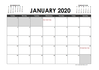 2020 Calendar Planner Philippines holidays