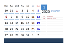 2020 Germany Calendar Vacation Tracking