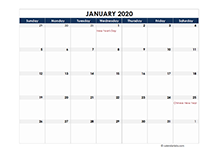 2020 Indonesia Calendar Spreadsheet Template