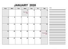 2020 free calendar pdf