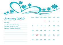 2017 calendar template kindergarten kids