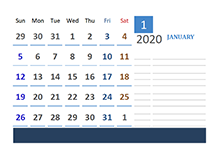 2020 Pakistan Calendar Vacation Tracking