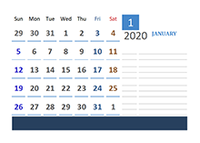 2020 Pakistan Calendar for Vacation Tracking