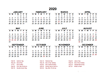 2020 Pakistan calendar template with public holidays