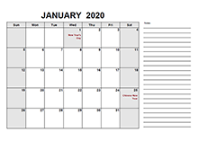 2020 free calendar pdf