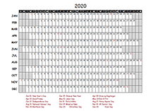 2020 Philippines Project Timeline Calendar