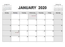 2020 monthly calendar pdf free printable templates
