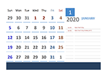 Printable 2020 Singapore Calendar Templates with Holidays