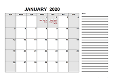 2020 free calendar pdf