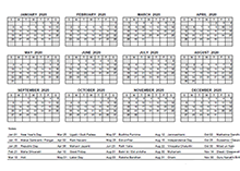 2020 pdf yearly calendar with holidays