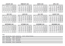 2020 Yearly Calendar With Netherlands Holidays