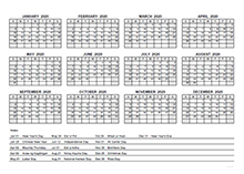 2020 Yearly Calendar With Philippines Holidays