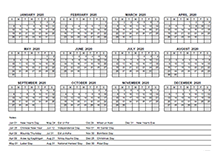 2020 pdf yearly calendar with holidays