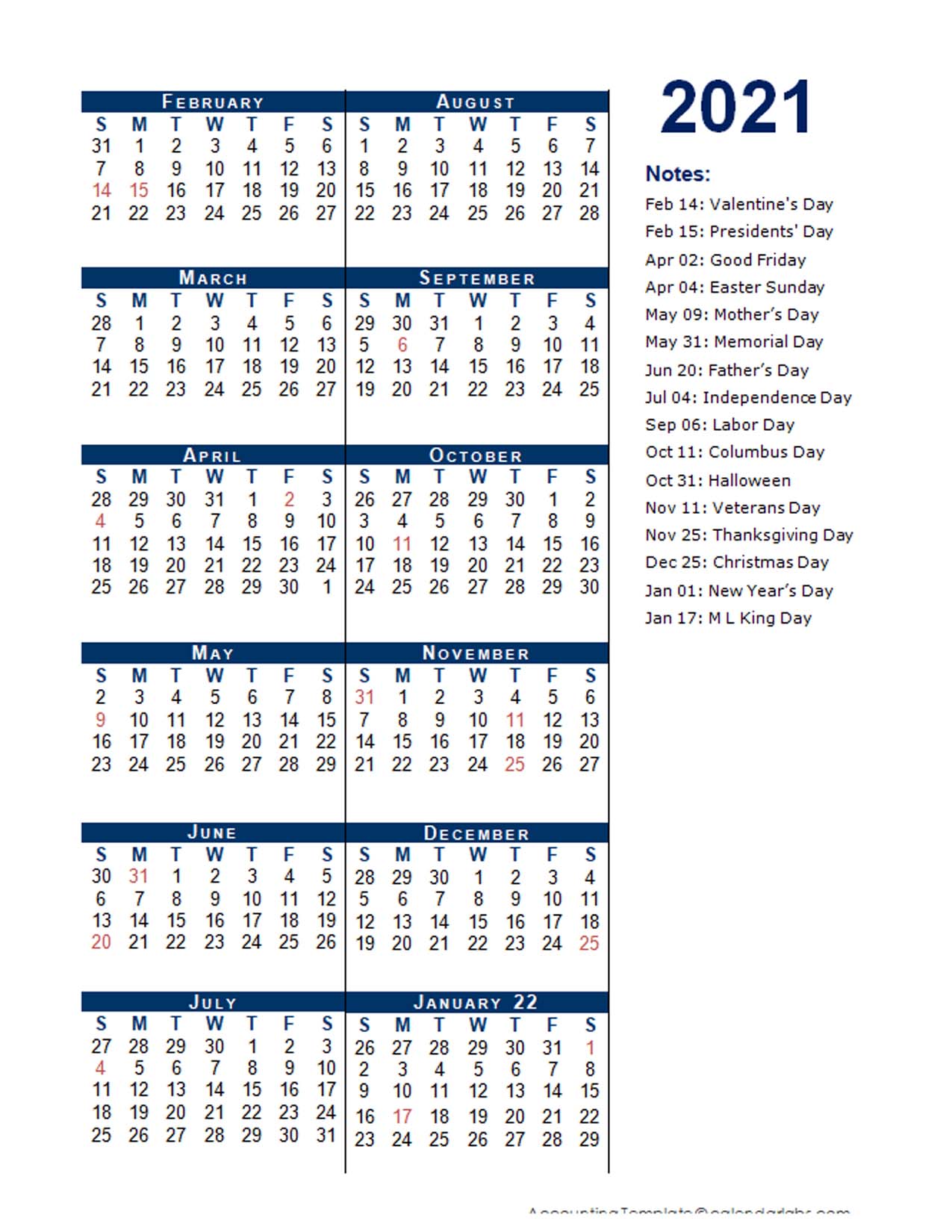 2021 Fiscal Period Calendar 4-4-5 - Free Printable Templates